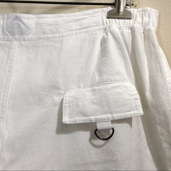 France Blanc du Nil 100% cotton capris cargo pants - Picture 3 of 8
